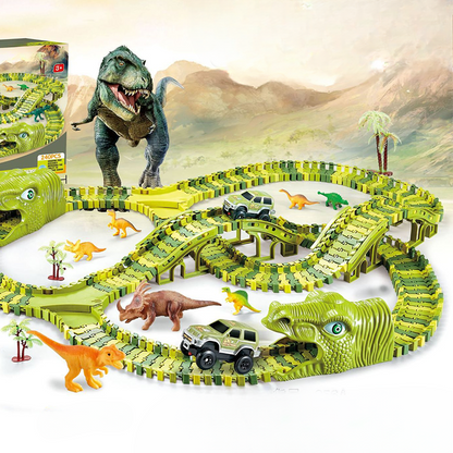 DinoRift — Interactive Dinosaur Track Toy Set with Battery-Powered Car