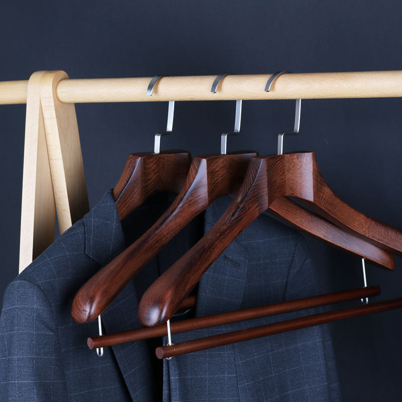Brenmore Boldcut — Hardwood Suit Hangers with Sculpted Shoulder Support