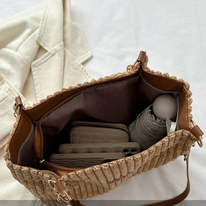 Layna — Stylish Corduroy Tote Bag with Adjustable Strap