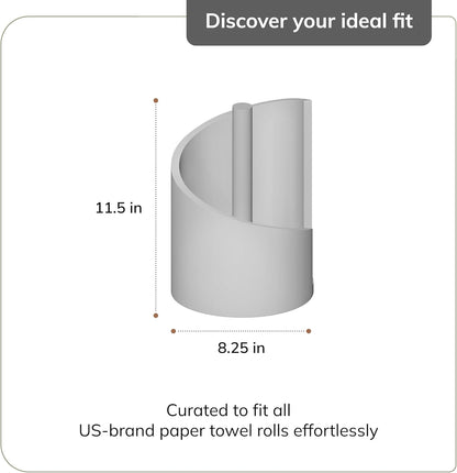 Solenna — Natural Wood Paper Towel Holder with Stable Rubber Base
