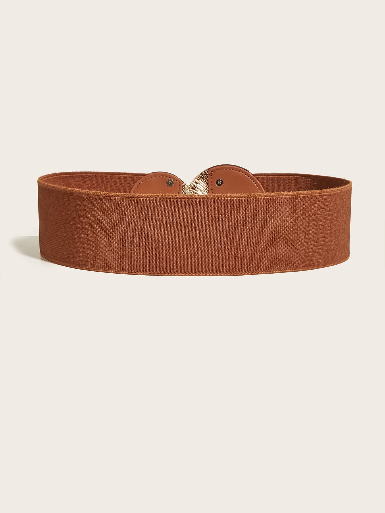 Marena — Dames Vintage Brede Elastische Tailleband Riem met Gouden Gesp