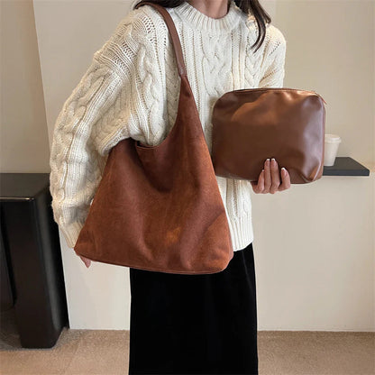 VogueCruze™ Sac Cabas en Velours Côtelé — Attirez Tous les Regards avec un Style Sans Effort et une Organisation Inégalée
