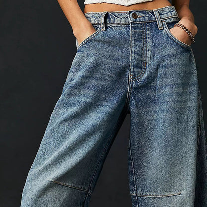 Liora Wide-Leg Jeans — Mid-Rise Stretch Denim for Casual Comfort
