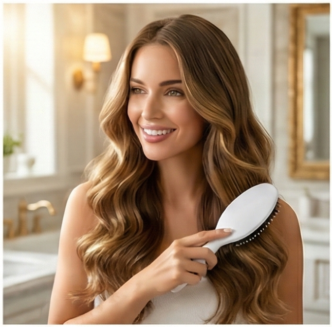 Avenlea Brush — Escova de Cabelo Paddle com Cerdas Duplas para Brilho Suave