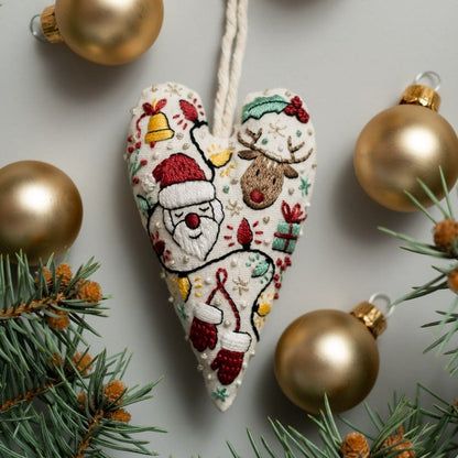 FestiveThread™ Heart Embroidery Kit — Skab hyggelig julemagi, der varmer hvert hjørne af dit hjem