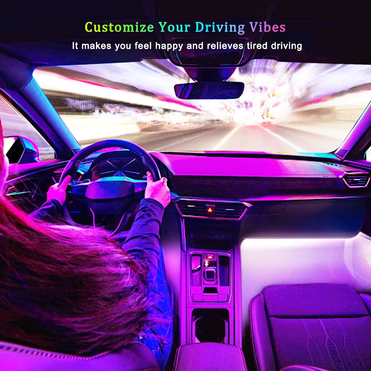 Lyricus — Fita de Luz Interna para Carro com LED RGB e Sincronização com Música