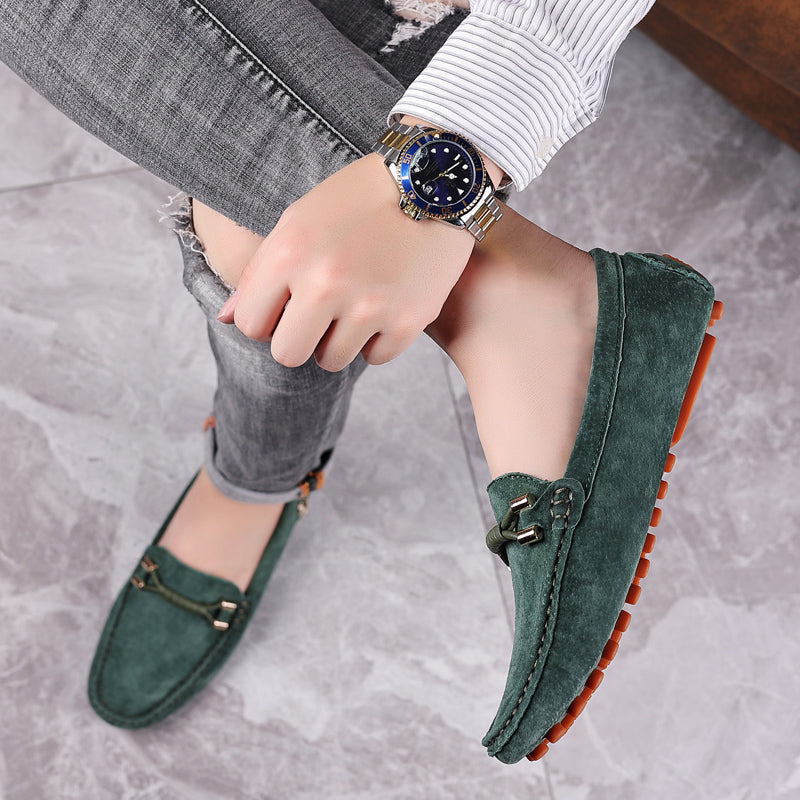 Velaro — Premium Suede Loafers with Cushioned Comfort and Metallic Accents