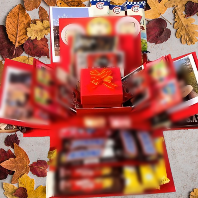 Liora — Personalisierte DIY-Explosions-Geschenkbox mit mehreren Taschen