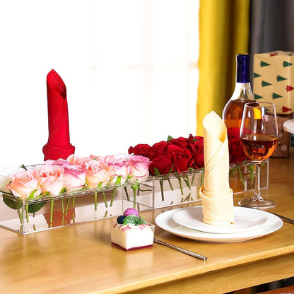 Vaso Liora — Vaso per Fiori in Acrilico Trasparente con Opzione Luce Integrata