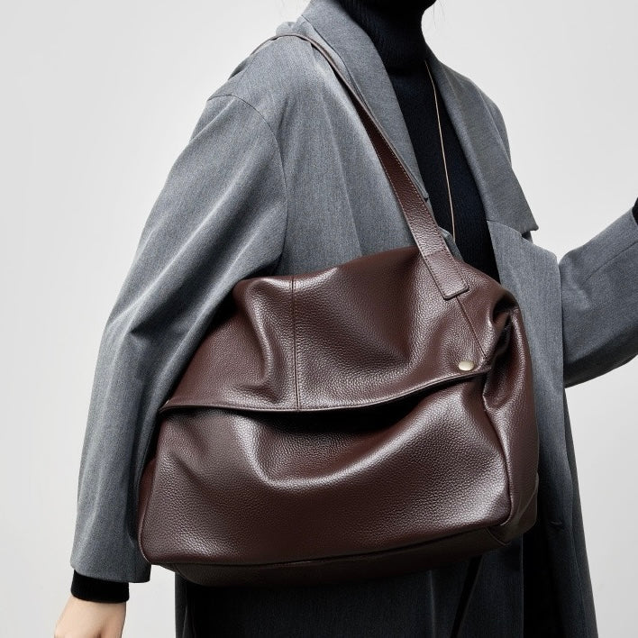 Elara — Women's Genuine Leather Tote Bag with Spacious Design