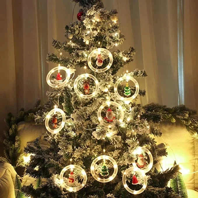 Lumora Santa Glow — Guirlande lumineuse LED de Noël avec boules 3D festives