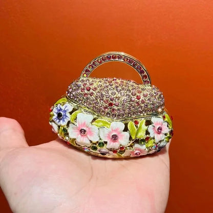 Elara — スタイリッシュなバッグデザインの手作りエナメルジュエリーボックス