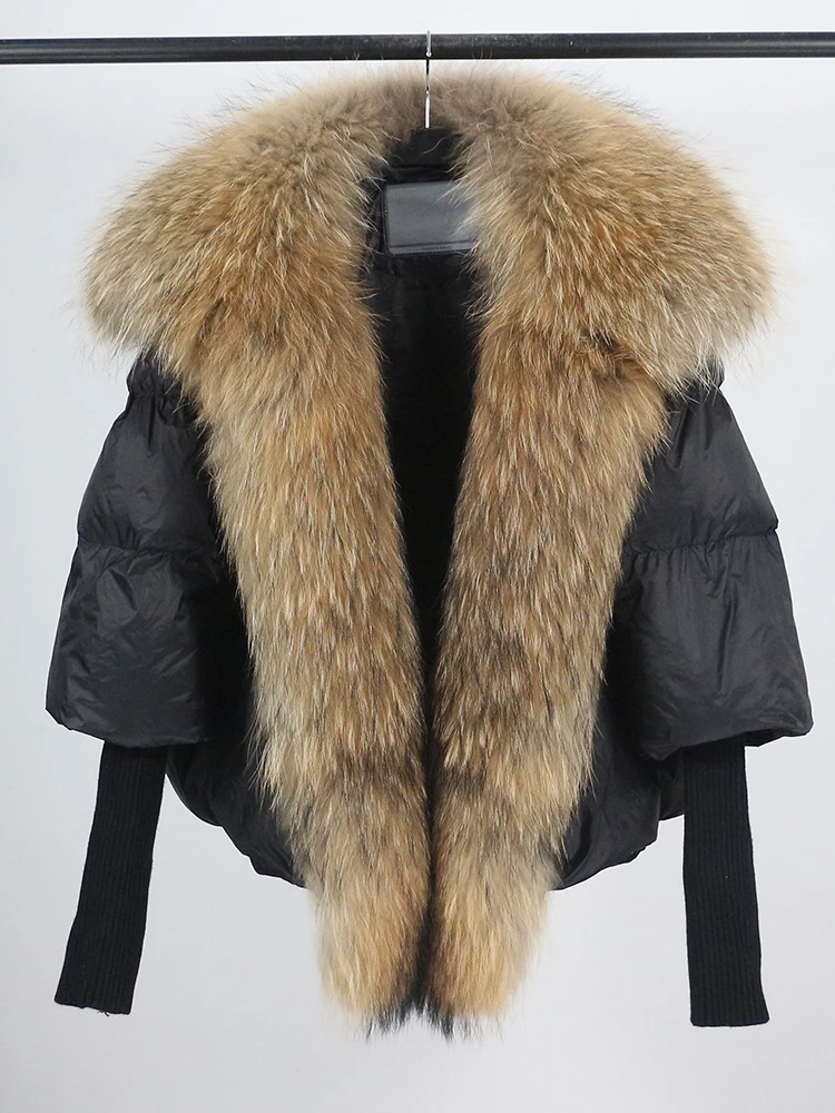 Elian Steppjacke — Warmer Weißer Entendaunenmantel mit Lockerer Passform