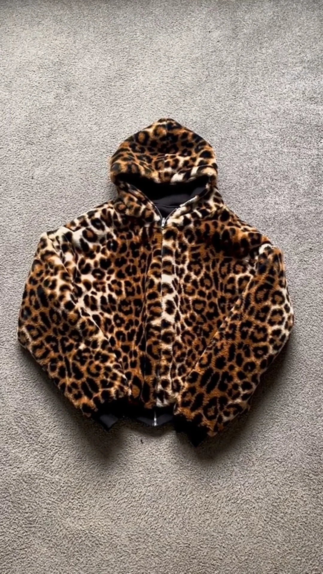 Reversible Leopard Print Zip Sweatshirt 32$ TODAY ONLY