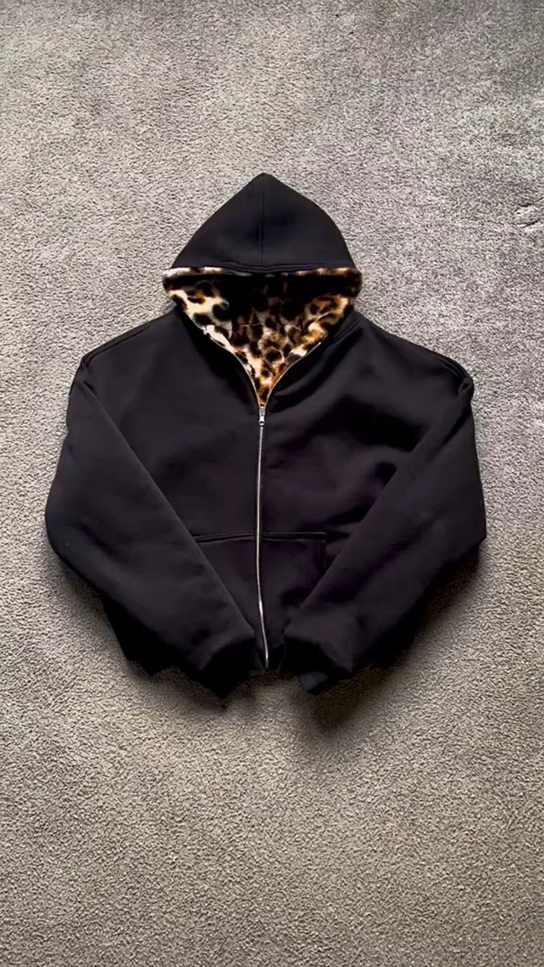 Reversible Leopard Print Zip Sweatshirt 32$ TODAY ONLY