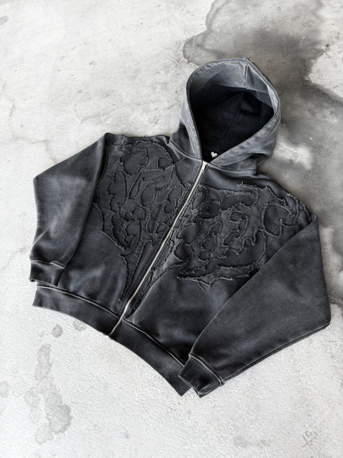 Embroidered Zip-Up
