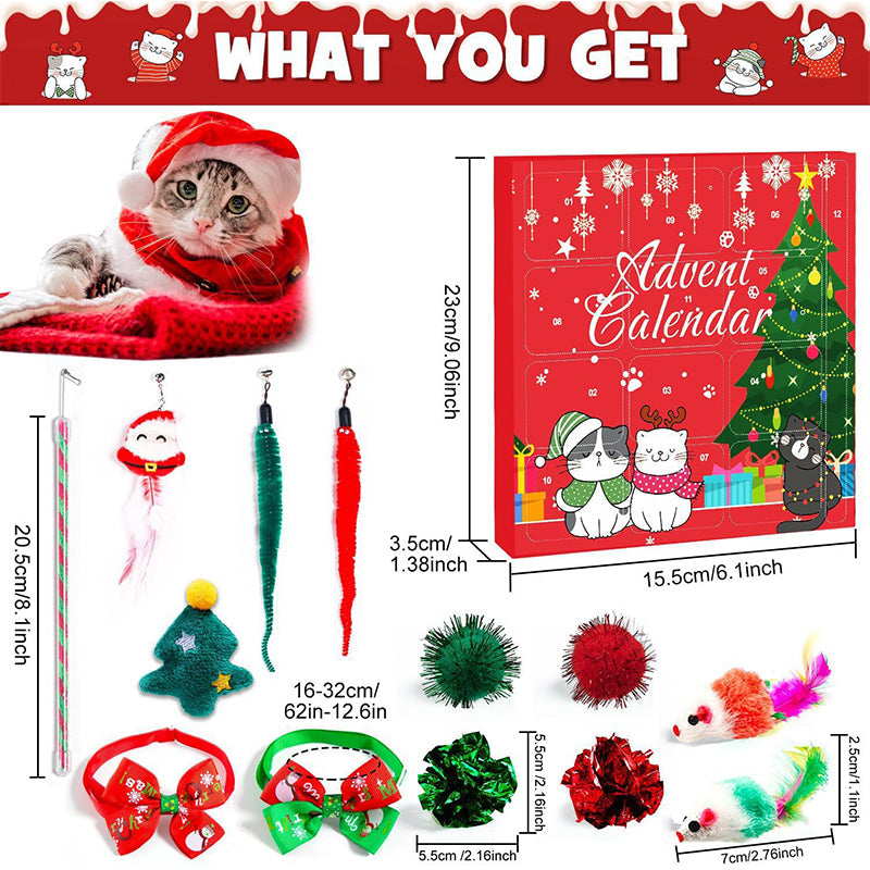 Christmas Countdown Cat Toys Advent Calendar 18$ TODAY ONLY