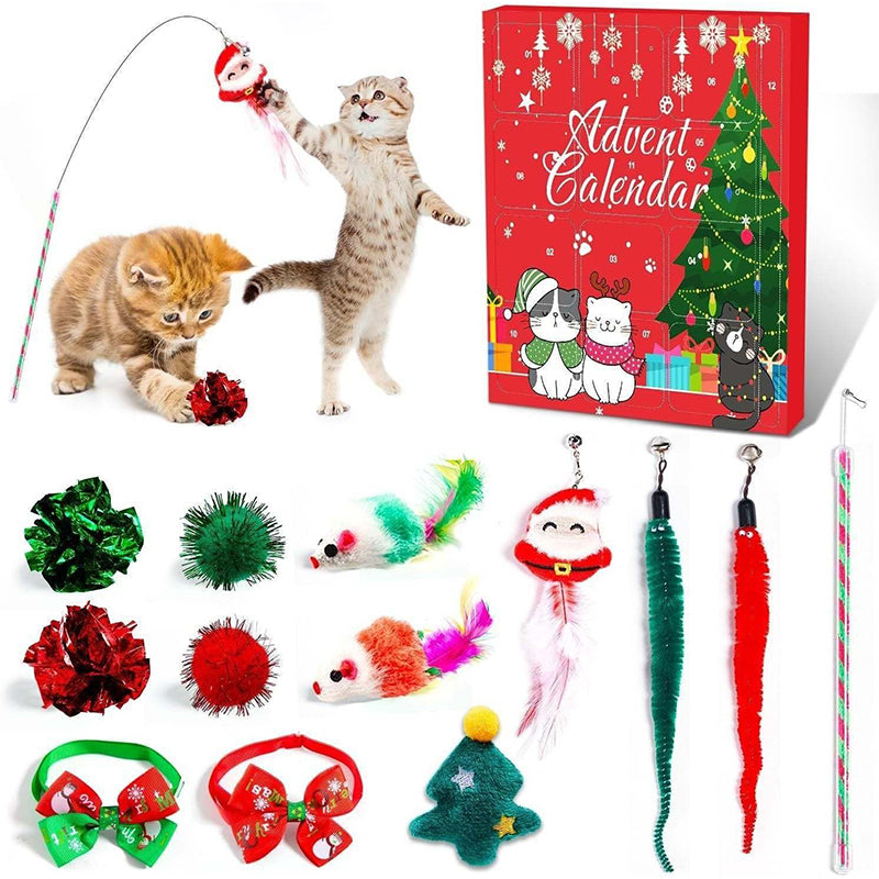 Christmas Countdown Cat Toys Advent Calendar 18$ TODAY ONLY