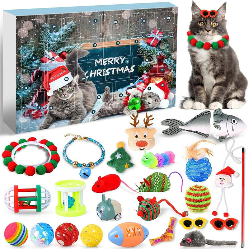 Christmas Countdown Cat Toys Advent Calendar 18$ TODAY ONLY