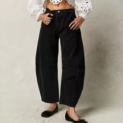 Liora Wide-Leg Jeans — Mid-Rise Stretch Denim for Casual Comfort