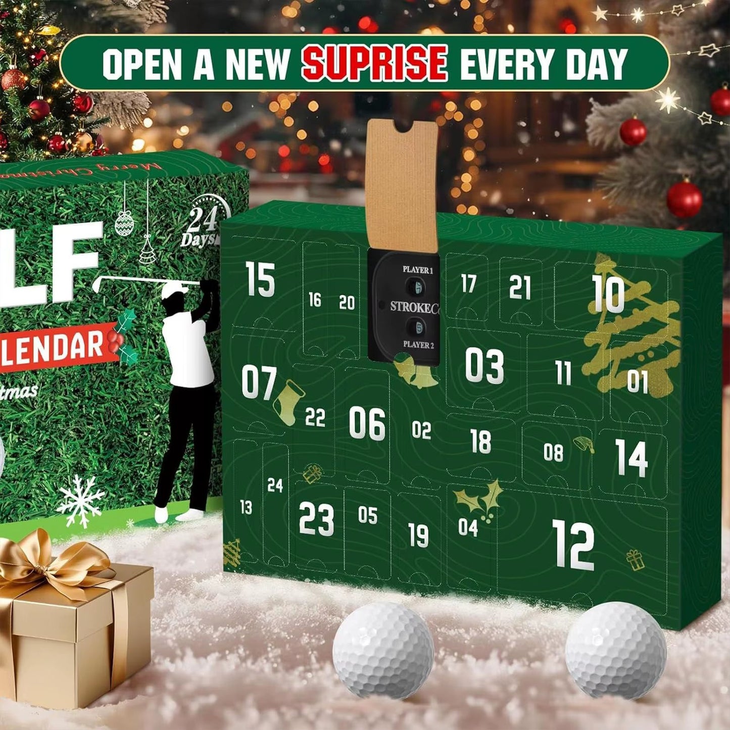 24 Explosive Golf Surprises™ — Ignite Daily Thrills and Master Your Holiday Game