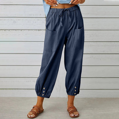 Kairo — Lightweight Cotton-Linen Pants with Elastic Waistband