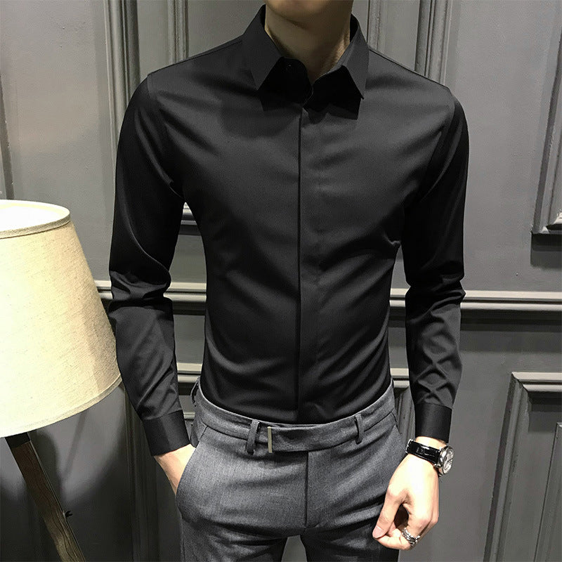 Camicia da Uomo Zylox Senza Pieghe con Bottoni