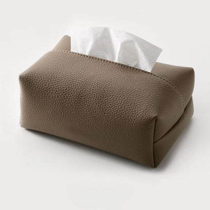 Savren — Pebbled Faux Leather Tissue Holder with Sleek Design