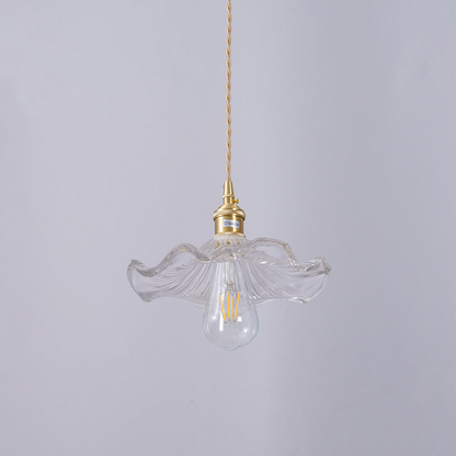 Liora — Elegant Flower Glass LED Pendant Light with Warm Glow