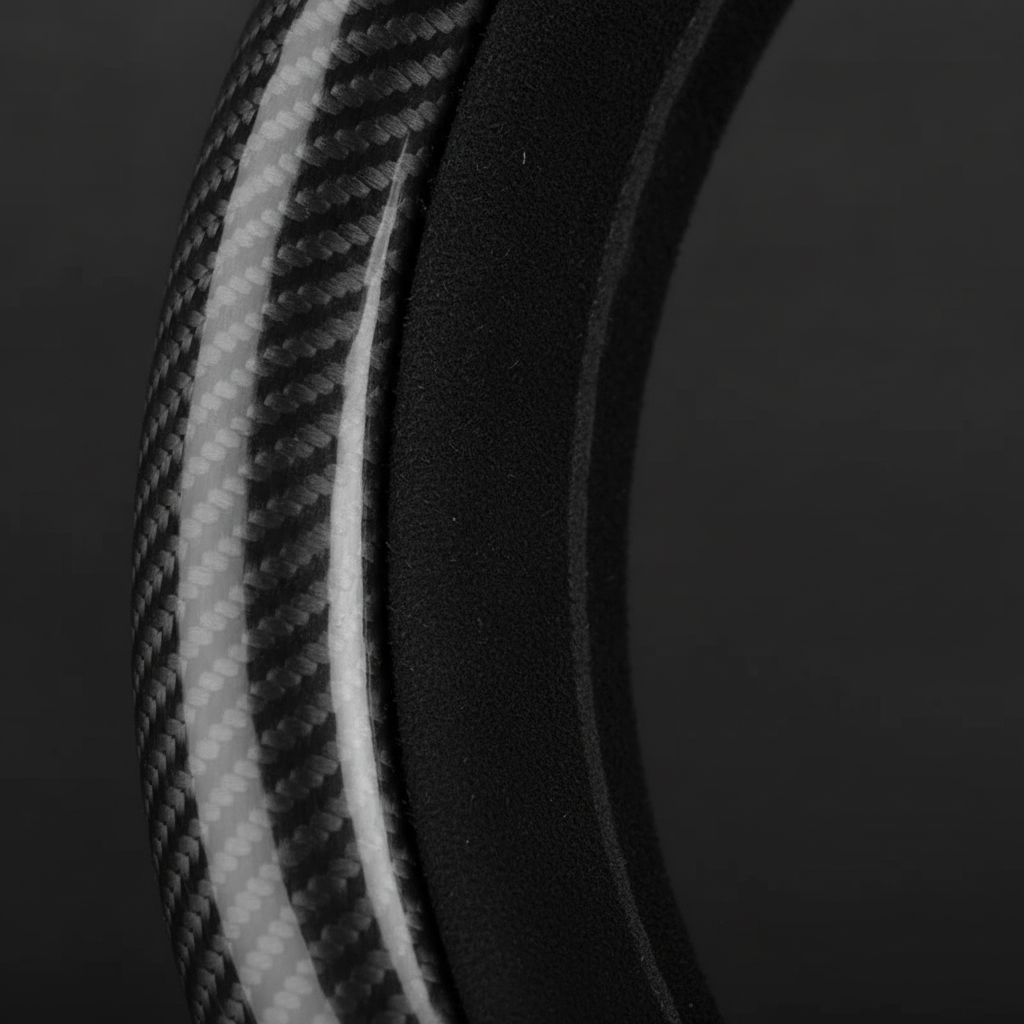 Husă din piele întoarsă carbon Gripza™ pentru volan