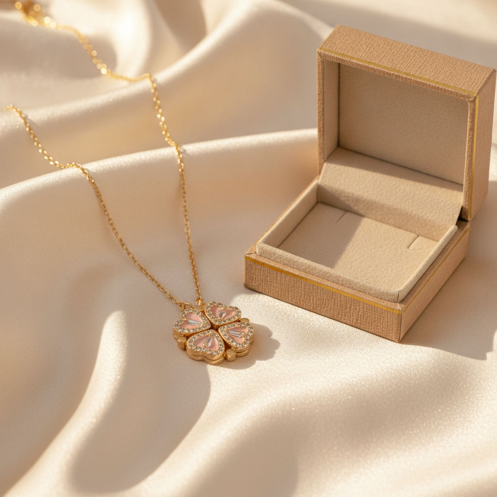 Cloverly™ Lucky Heart Clover Necklace