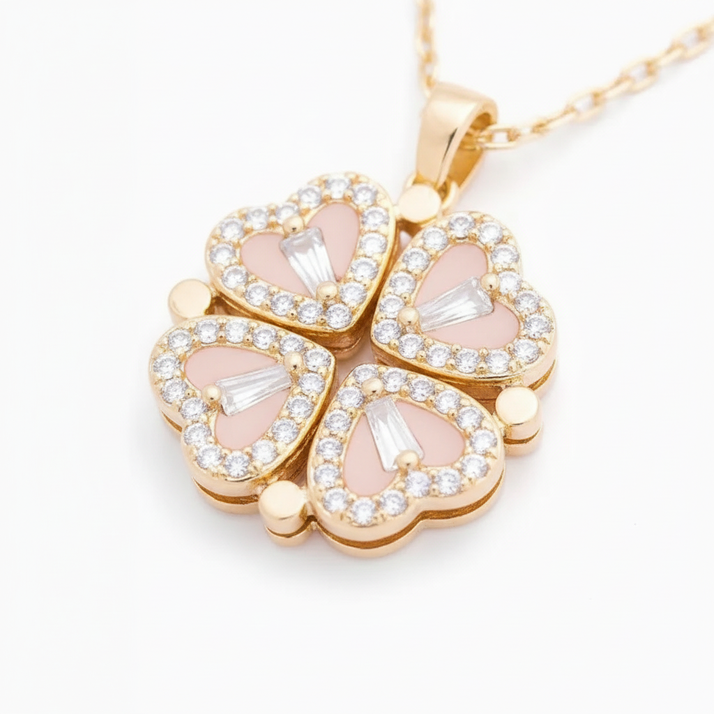 Cloverly™ Lucky Heart Clover Necklace