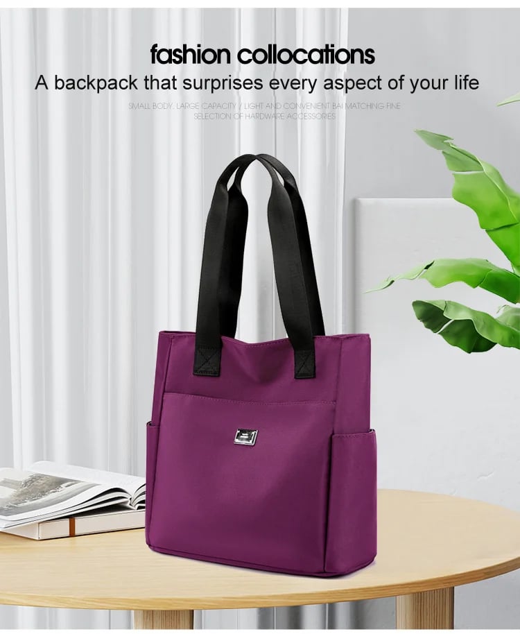 🔥Bolsa de Ombro de Nylon com Múltiplos Bolsos, Grande Capacidade e Repelente à Água