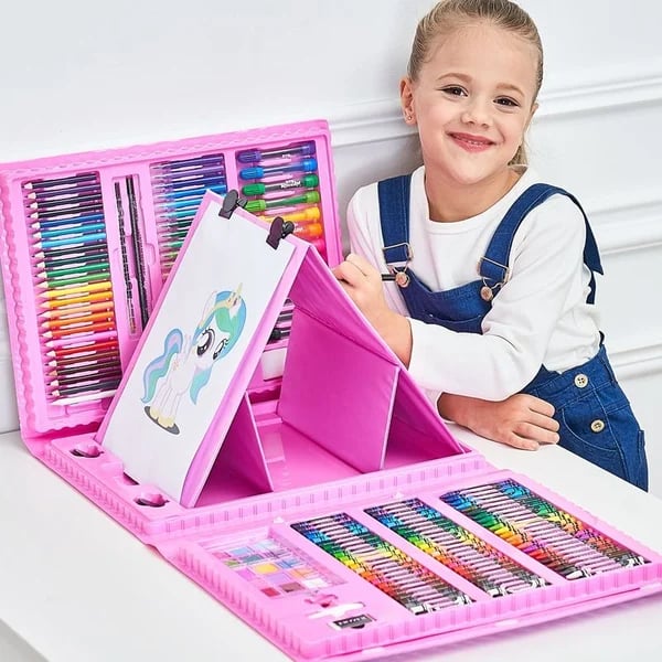 Arlo ArtSet — 208-Piece Deluxe Kids Art Creativity Kit with Easel