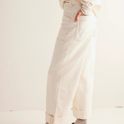 Varenza — Relaxed High-Rise Wide Leg Jeans with Vintage Wash