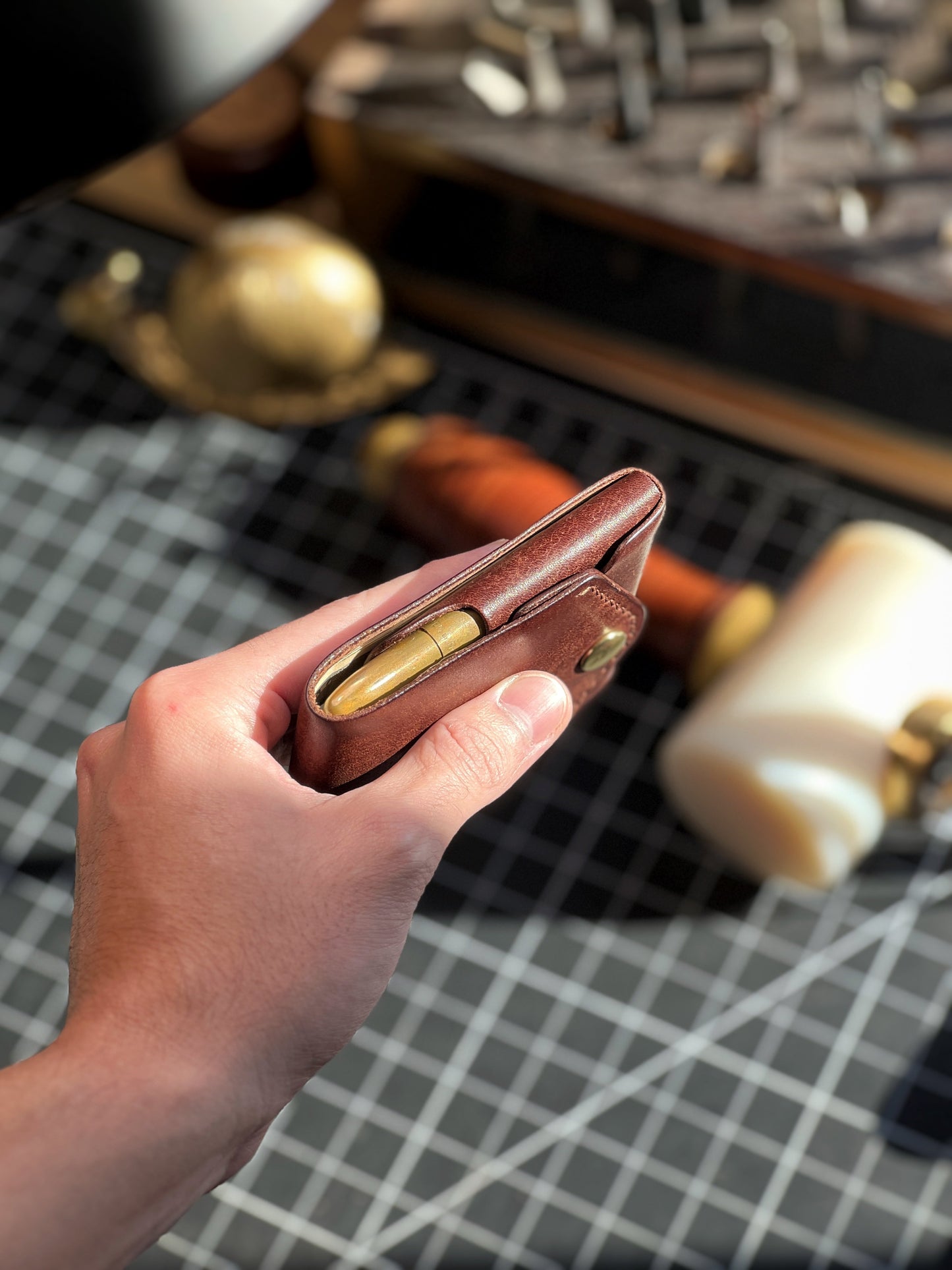 Sorrin — Handmade Full Grain Leather Wallet with Pen Slot