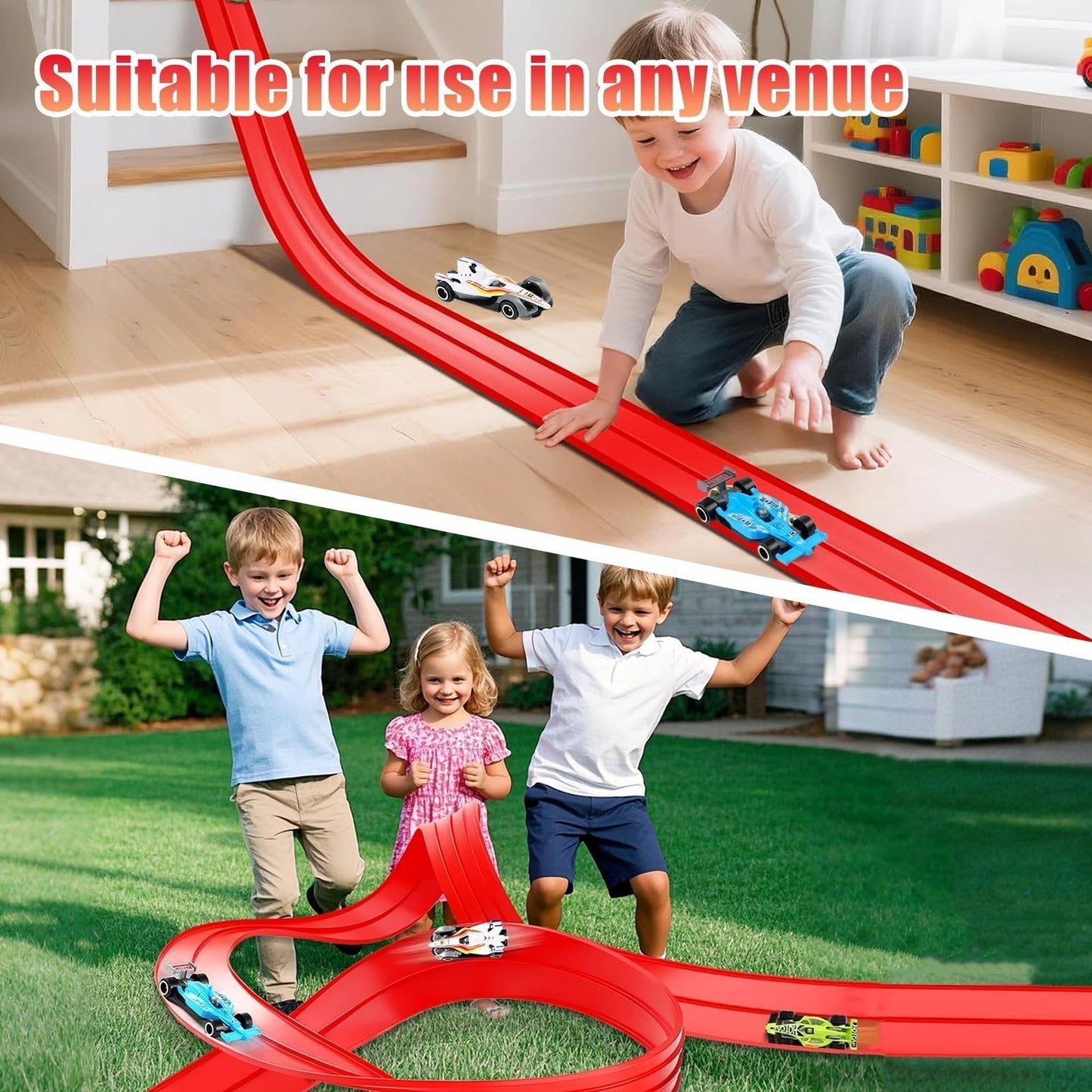 RaceVibe — Circuit de Course Flexible pour Enfants avec Voitures en Alliage