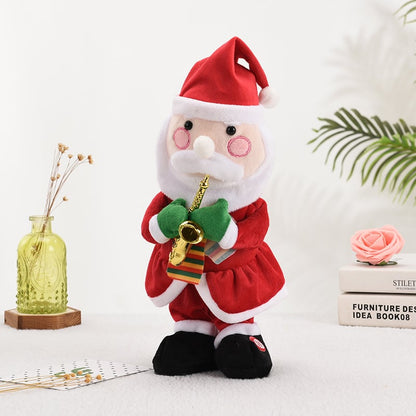 Electric Blowing Saxophone Santa