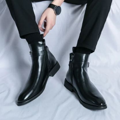 Deniro Genuine Leather Chelsea Boots