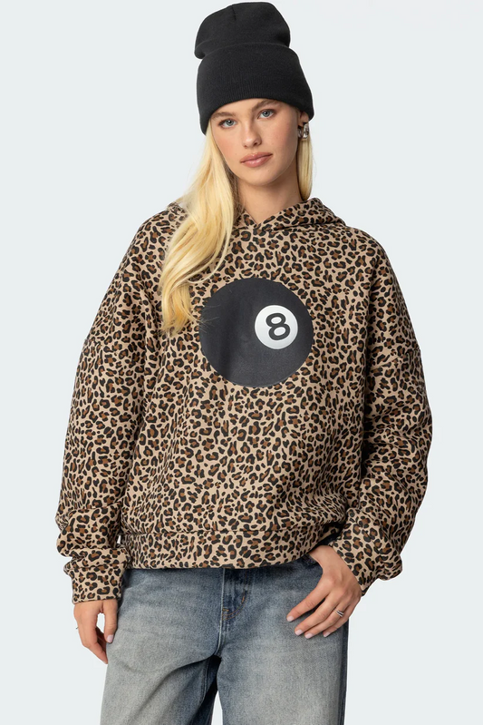 8 Ball Leopard Hoodie 25$ TODAY ONLY