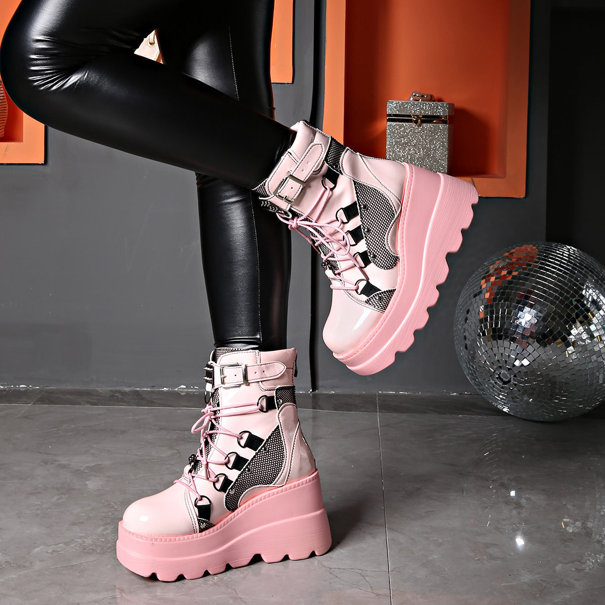 Levara — Gothic Chunky Platform Boots with Buckle Accents