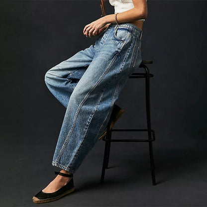 Liora Wide-Leg Jeans — Mid-Rise Stretch Denim for Casual Comfort