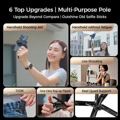 Magnetic Tripod Grip™ — Ovládnite každý záber s profesionálnou presnosťou a slobodou