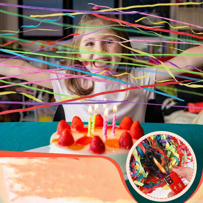 Zelora Streamer Poppers — Handheld Party Props with Mess-Free Design