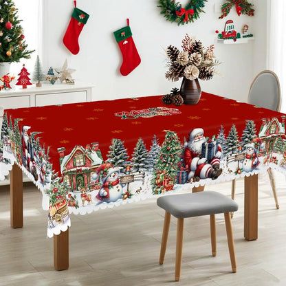 Sarellyn — Festive Christmas Tablecloth with Durable Polyester Fabric