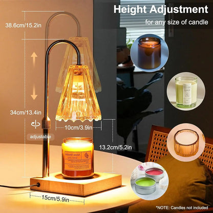 Lampa de masă încălzitoare pentru lumânări Aerolux Aromaterapie - Design retro pentru dormitor, birou și birou de acasă