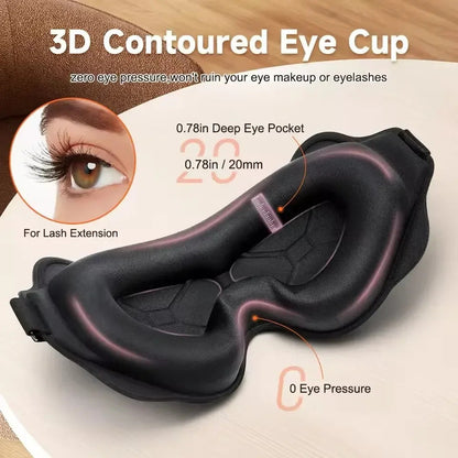 Maschera per Dormire Velora — Maschera Oculare Contornata 3D per un Riposo Confortevole e a Prova di Luce
