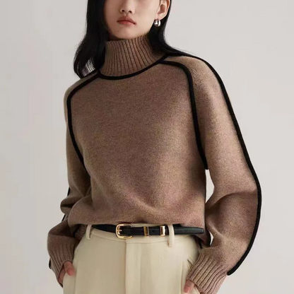 Liora — Lightweight Turtleneck Sweater with Loose Fit for Layering