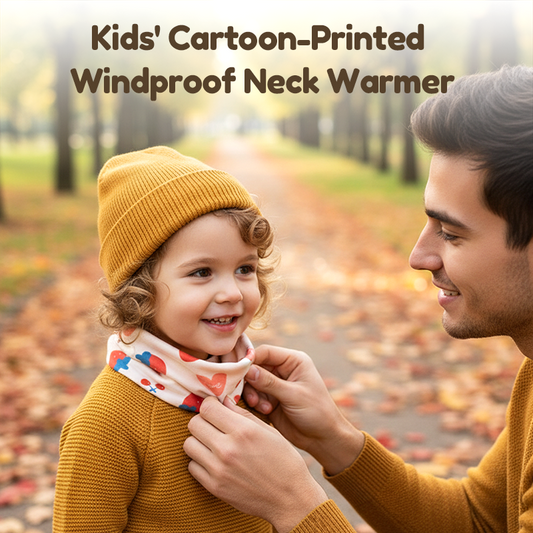 BimbiBrrr Kids Cartoon Neck Warmer — Windproof and Soft Winter Scarf