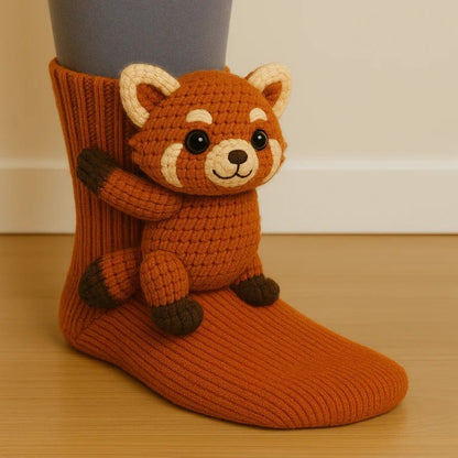Faelina — Chaussettes en coton 3D animaux douillettes avec confort respirant